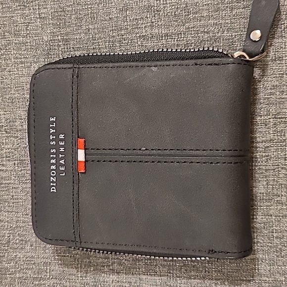 Dizorris Style Leather Bi Fold Zipper Wallet - Picture 1 of 5